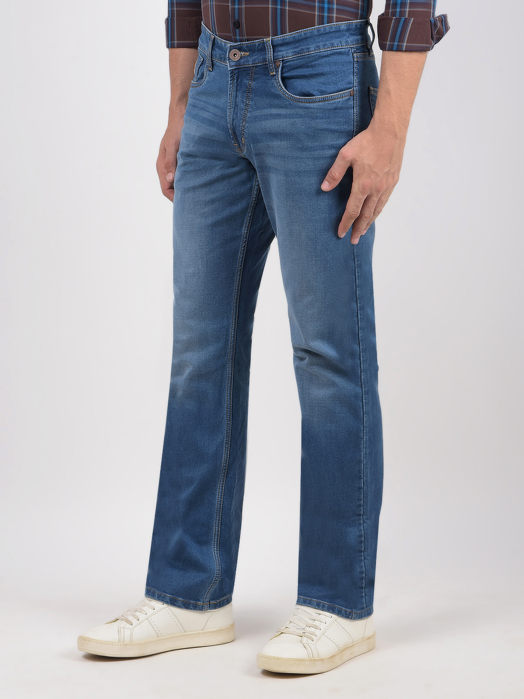 Numero Uno Men Solid Blue Jeans